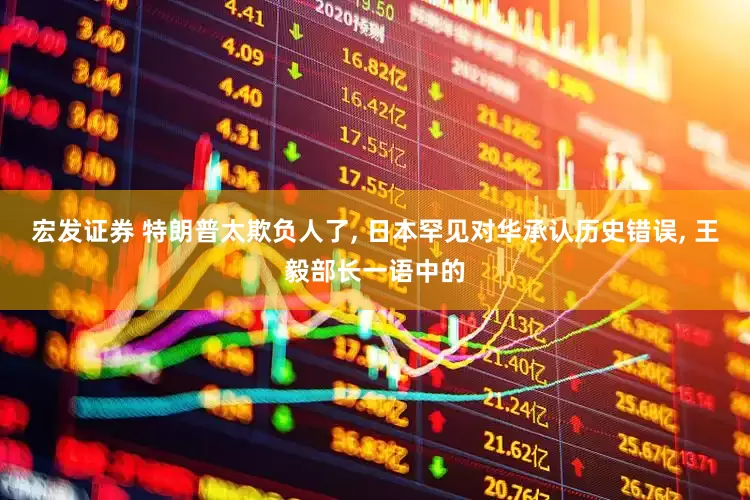 宏发证券 特朗普太欺负人了, 日本罕见对华承认历史错误, 王毅部长一语中的